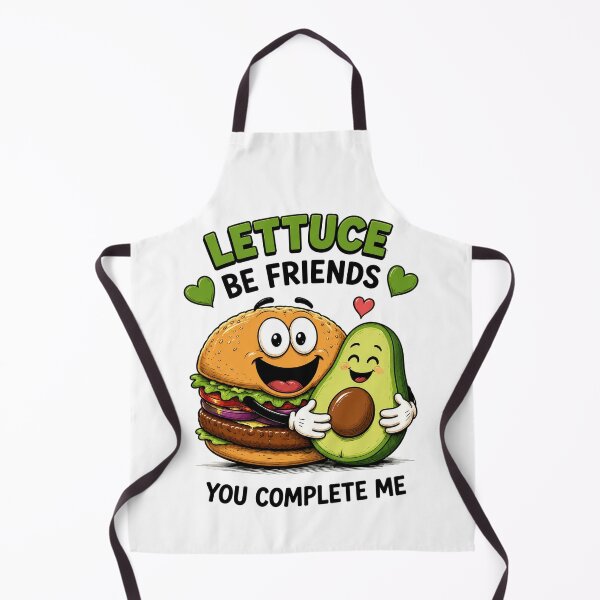 Item preview, Lettuce Be Friends Cute Vegan Burger Avocado Foodie Design. designed and sold by The-T-In-Retro.