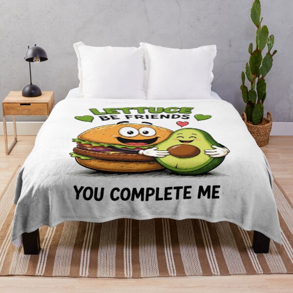 Item preview, Lettuce Be Friends Cute Vegan Burger Avocado Foodie Design. designed and sold by The-T-In-Retro.