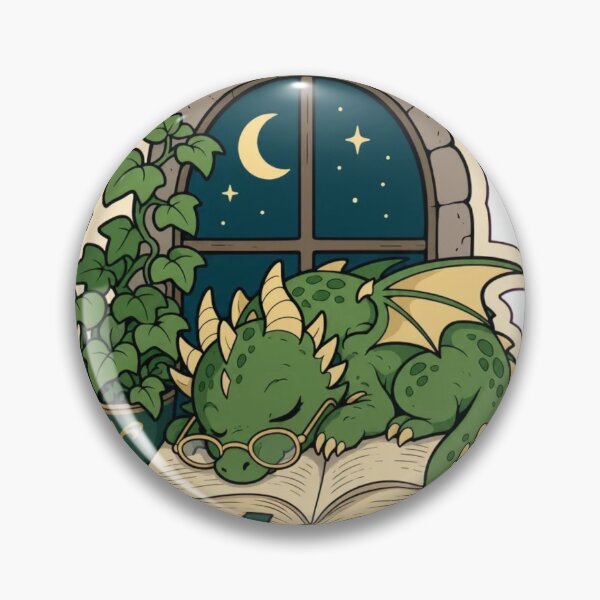 Item preview, Library Dragon Nap | Book Dragon Reading Bookish Fantasy designed and sold by StickyGuys.