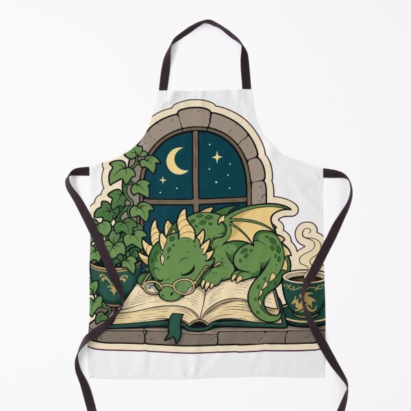 Item preview, Library Dragon Nap | Book Dragon Reading Bookish Fantasy designed and sold by StickyGuys.