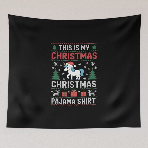 Item preview, Christmas Unicorn Pajama Shirt designed and sold by jkrphoto.