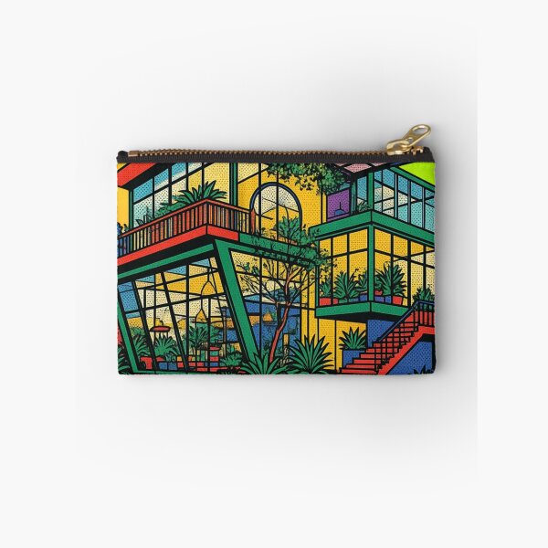 Item preview, Colorful Modern Glass House Architecture Illustration designed and sold by Suha Design Studio.