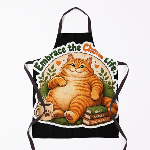 Item preview, Chonk Life Funny Cat Coffee Books T-Shirt designed and sold by Retro Rascals Co..