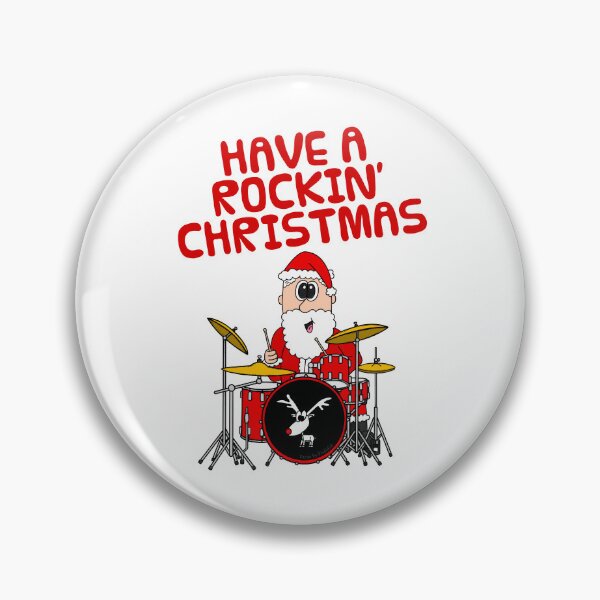 Item preview, Have A Rockin' Christmas, Santa Playing Drums, Drummer Musician designed and sold by doodlerob.