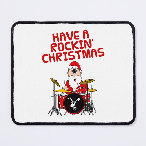 Item preview, Have A Rockin' Christmas, Santa Playing Drums, Drummer Musician designed and sold by doodlerob.