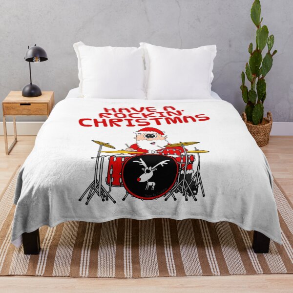 Item preview, Have A Rockin' Christmas, Santa Playing Drums, Drummer Musician designed and sold by doodlerob.