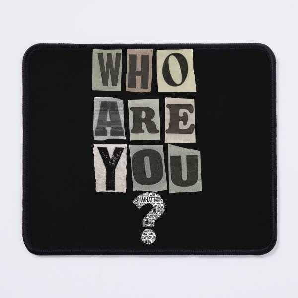 Item preview, WHO ARE YOU? | Funny Ransom Letter Graphic T-Shirt | FuzzDrive designed and sold by FuzzDrive.