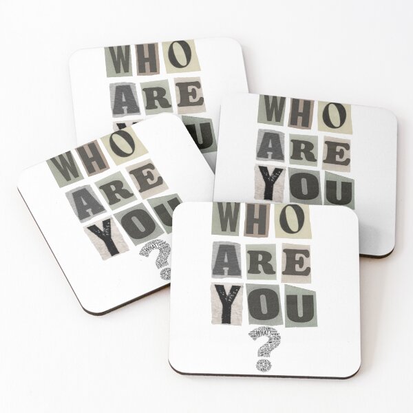 Item preview, WHO ARE YOU? | Funny Ransom Letter Graphic T-Shirt | FuzzDrive designed and sold by FuzzDrive.