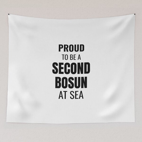 Item preview, Proud to be a Second Bosun at Sea (Black) designed and sold by ShipCrewNation.