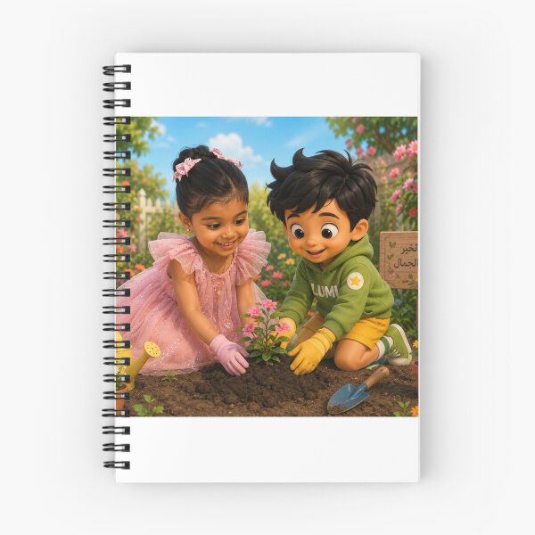 Item preview, Lumi and His Friend Planting Together designed and sold by LumivaraGallery.