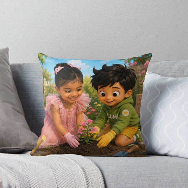 Item preview, Lumi and His Friend Planting Together designed and sold by LumivaraGallery.