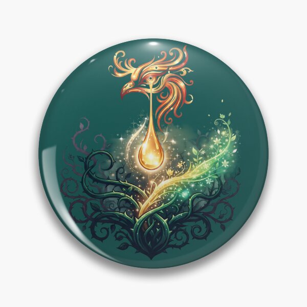 Item preview, Phoenix Tear Healing Magic - Glowing Fire Bird Tears Art designed and sold by KreonaTime.