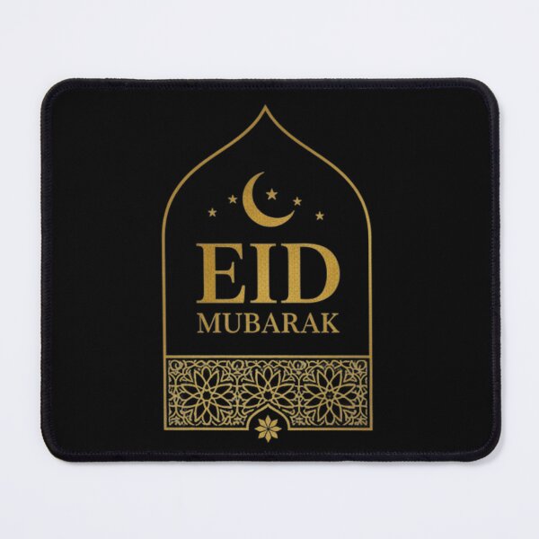 Item preview, "Eid Mubarak" Golden Arch with Intricate Floral Pattern designed and sold by D-Islamic.