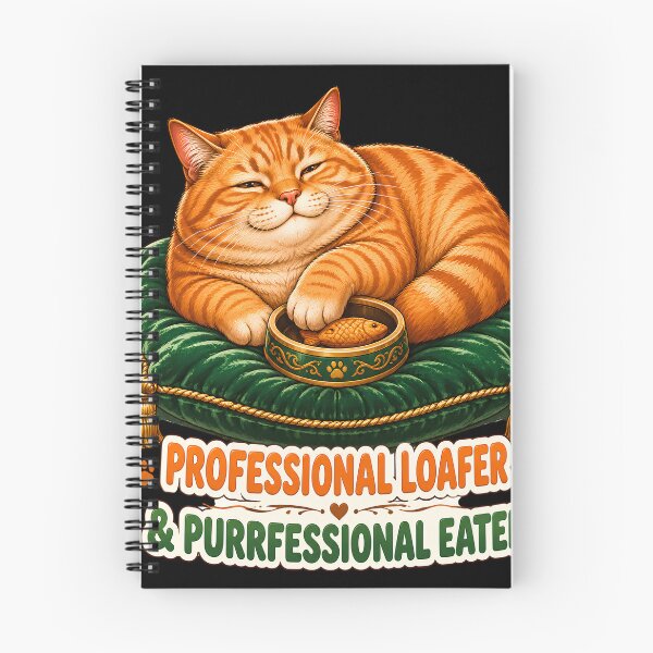 Item preview, Funny Lazy Cat Loafer & Purrfessional Eater designed and sold by Retro Rascals Co..