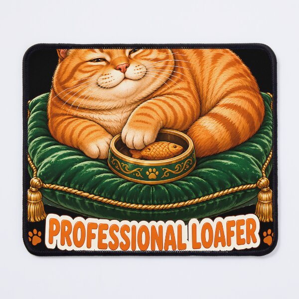 Item preview, Funny Lazy Cat Loafer & Purrfessional Eater designed and sold by Retro Rascals Co..