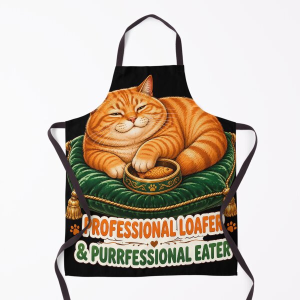 Item preview, Funny Lazy Cat Loafer & Purrfessional Eater designed and sold by Retro Rascals Co..