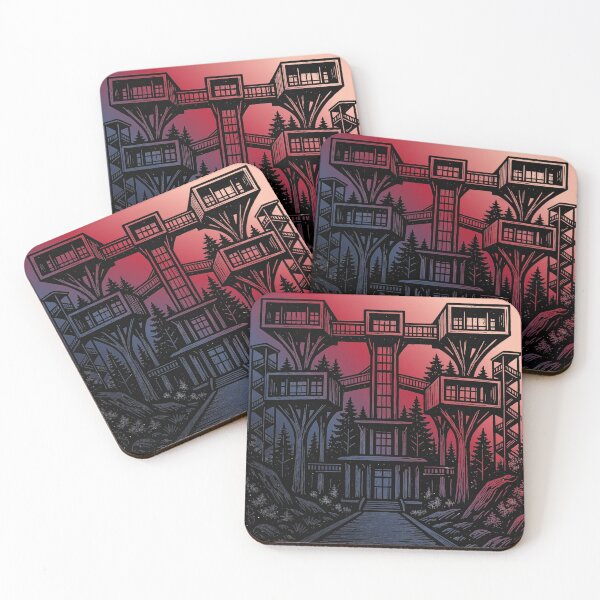 Item preview, Dark Forest Treehouse Architecture Illustration designed and sold by suha-art.