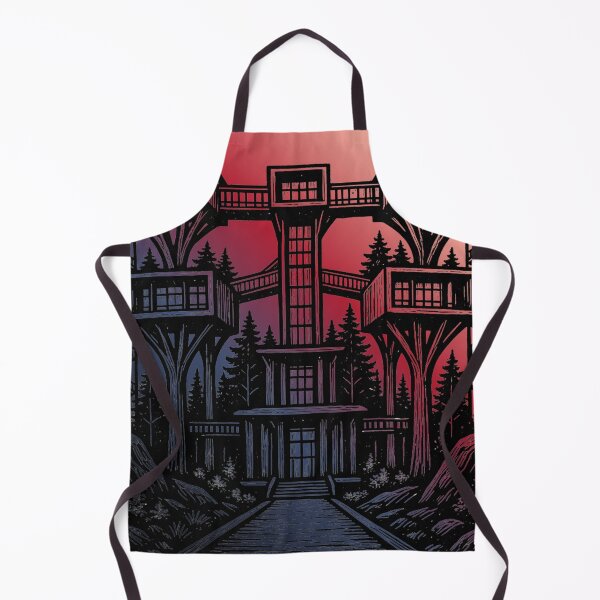 Item preview, Dark Forest Treehouse Architecture Illustration designed and sold by Suha Design Studio.