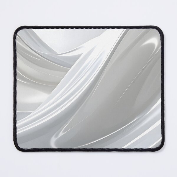 Item preview, Abstract White Liquid Chrome Fluid Waves designed and sold by BetweenForms.