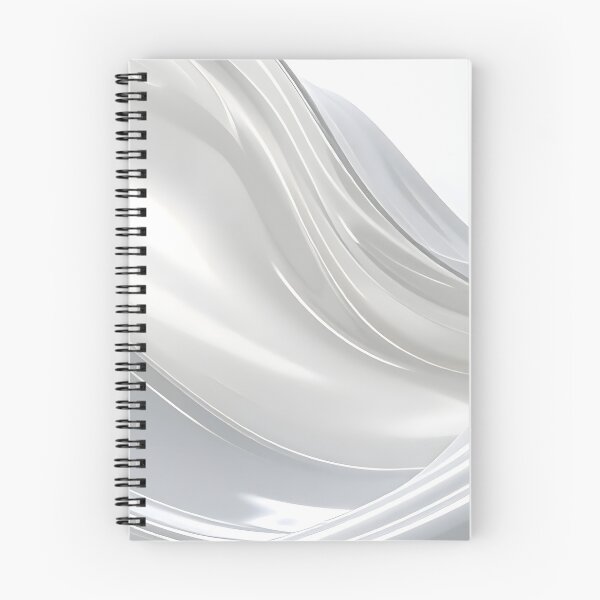 Item preview, Abstract White Liquid Chrome Fluid Waves designed and sold by BetweenForms.
