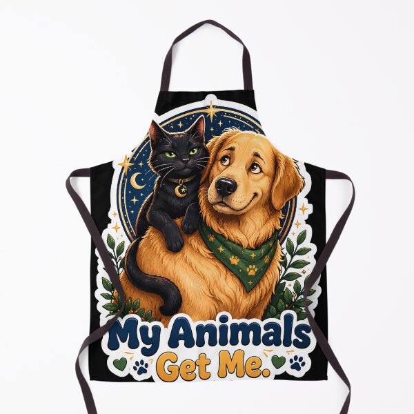 Item preview, My Animals Get Me Cat Dog Best Friends Art designed and sold by Retro Rascals Co..