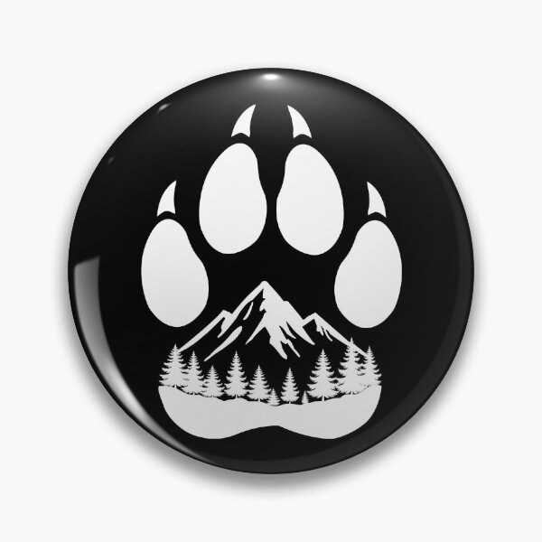 Item preview, Wolf Paw Print with Mountain Landscape – White designed and sold by Shadow's Den.
