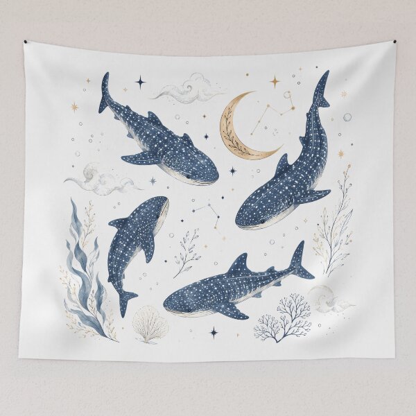 Item preview, Whale Sharks Under the Moon. designed and sold by Snuggz_08.