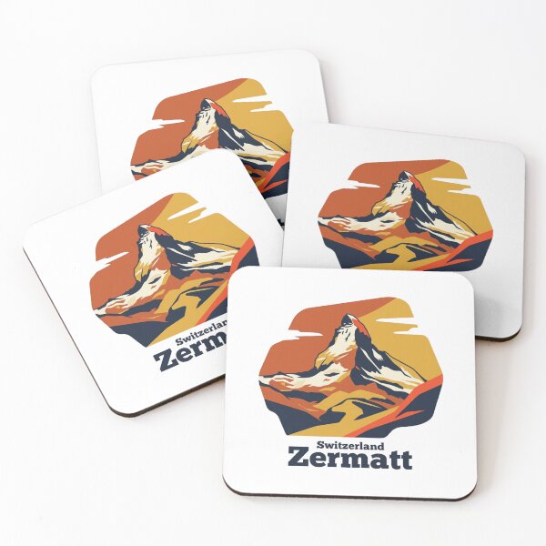 Item preview, Zermatt Matterhorn Bold Retro Graphic Poster designed and sold by Inkworksbyshery.