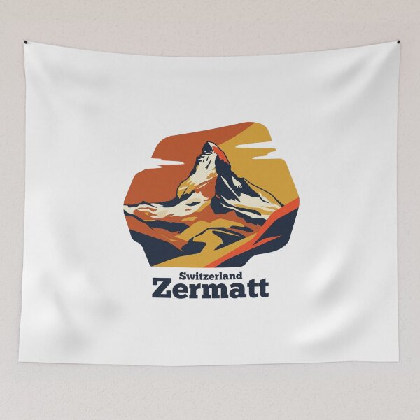 Item preview, Zermatt Matterhorn Bold Retro Graphic Poster designed and sold by Inkworksbyshery.