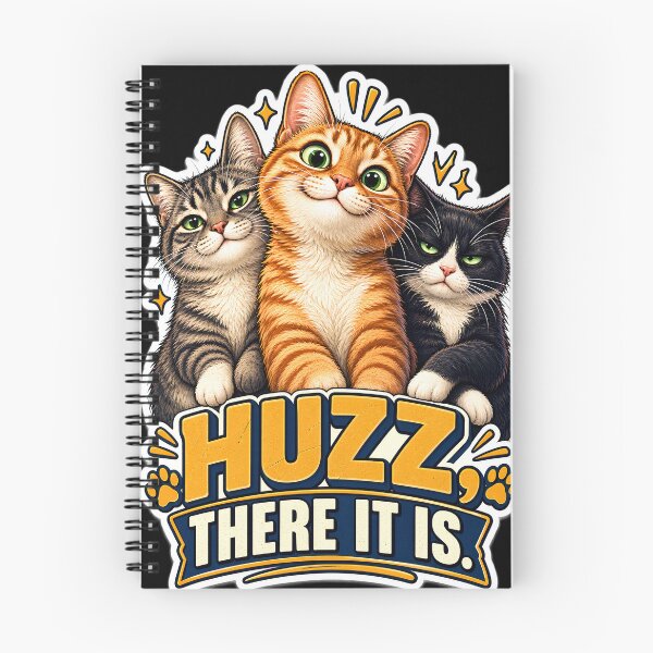 Item preview, Huzz There It Is Funny Cat T-Shirt designed and sold by Retro Rascals Co..