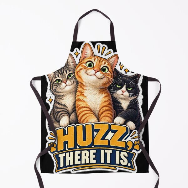 Item preview, Huzz There It Is Funny Cat T-Shirt designed and sold by Retro Rascals Co..