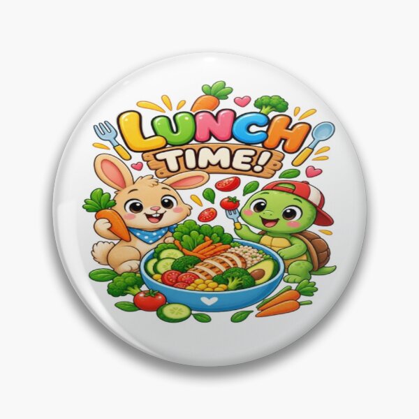 Item preview, Lunch Time Bunny and Turtle - Kids Healthy Meal designed and sold by ToonyTeez.