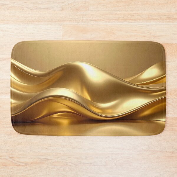 Item preview, Abstract Flowing Liquid Gold Wave Artwork designed and sold by BetweenForms.