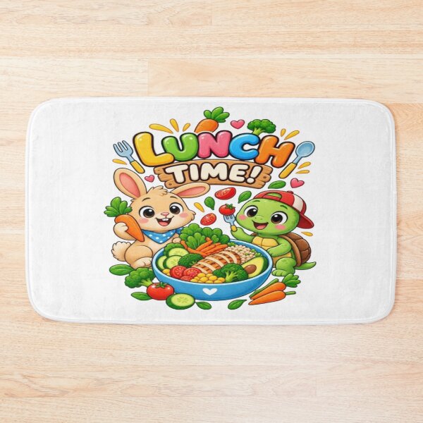 Item preview, Lunch Time Bunny and Turtle - Kids Healthy Meal designed and sold by ToonyTeez.