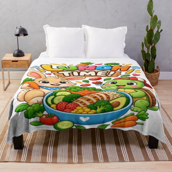 Item preview, Lunch Time Bunny and Turtle - Kids Healthy Meal designed and sold by ToonyTeez.