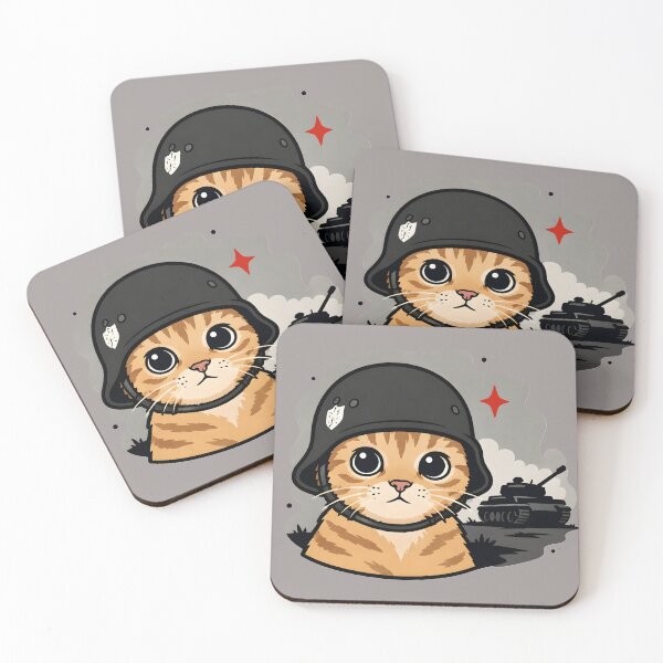 Item preview, Cute Soldier Cat With Tank designed and sold by Peac7e.
