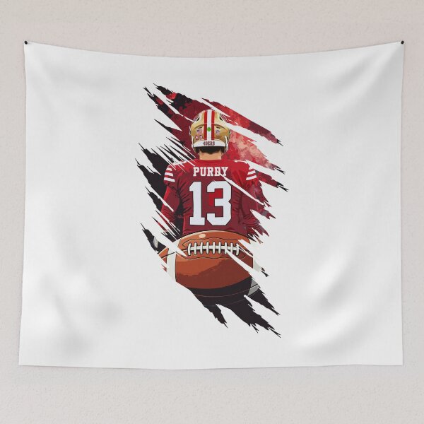 Item preview, Brock Purdy Football Back View Artwork with Jersey Number 13 designed and sold by Zigmak.