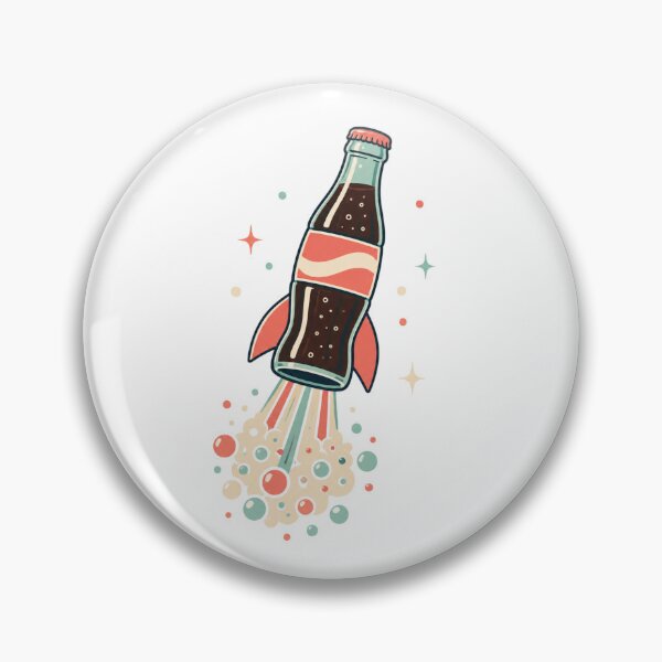 Item preview, Retro Cola Bottle Rocket Ship Outer Space Blast Off designed and sold by ajamzbox.