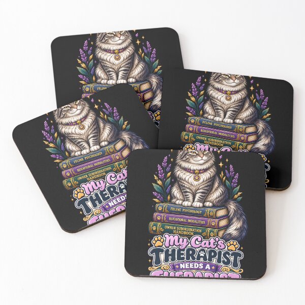Item preview, My Cat's Therapist Needs a Therapist Funny Tabby Cat designed and sold by Retro Rascals Co..