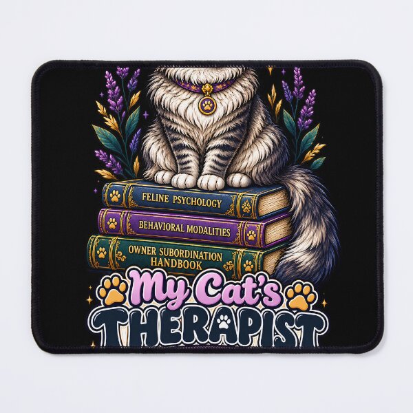 Item preview, My Cat's Therapist Needs a Therapist Funny Tabby Cat designed and sold by Retro Rascals Co..