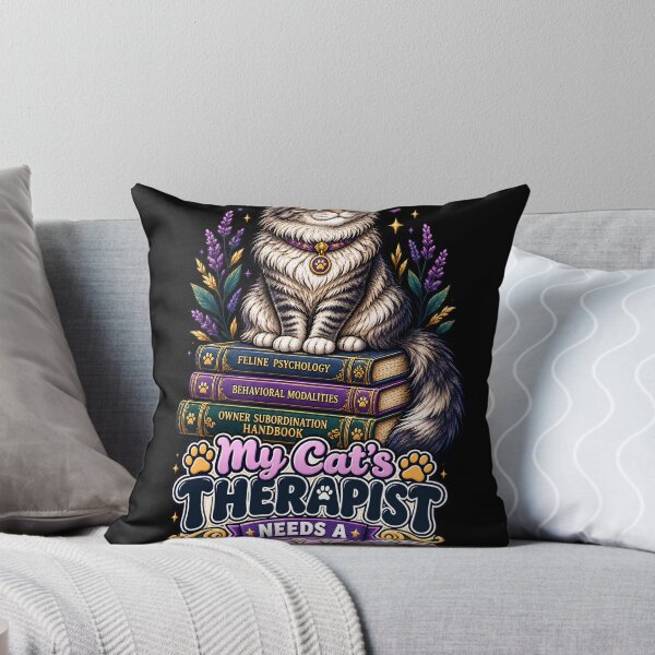 Item preview, My Cat's Therapist Needs a Therapist Funny Tabby Cat designed and sold by Retro Rascals Co..