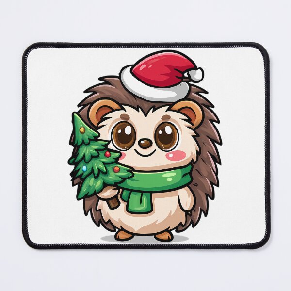 Item preview, Fluffy Christmas Hedgehog Mascot designed and sold by Retro Whimsy.