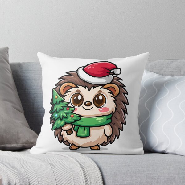 Item preview, Fluffy Christmas Hedgehog Mascot designed and sold by Retro Whimsy.