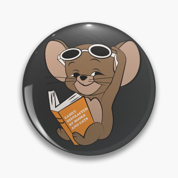Item preview, Easily Distracted by Books and Cats (Black Edition) designed and sold by beboplab.