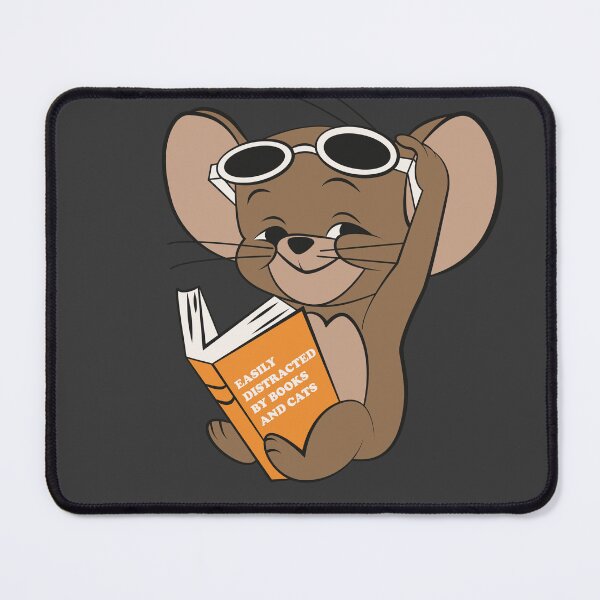 Item preview, Easily Distracted by Books and Cats (Black Edition) designed and sold by beboplab.