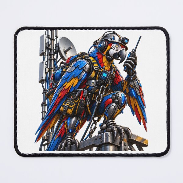 Item preview, Steel Macaw Industrial Communications Technician – Mechanical Parrot Worker designed and sold by SteelCoat Studio.