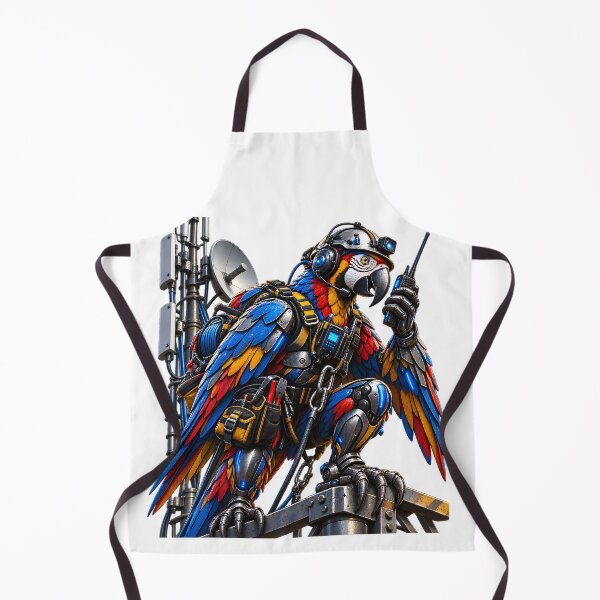 Item preview, Steel Macaw Industrial Communications Technician – Mechanical Parrot Worker designed and sold by SteelCoat Studio.