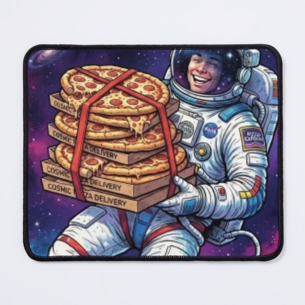 Item preview, Astronaut Delivering Pizza in Outer Space Art designed and sold by DailySparks.