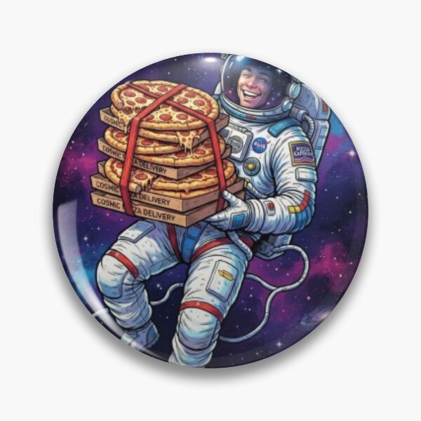 Item preview, Astronaut Delivering Pizza in Outer Space Art designed and sold by DailySparks.