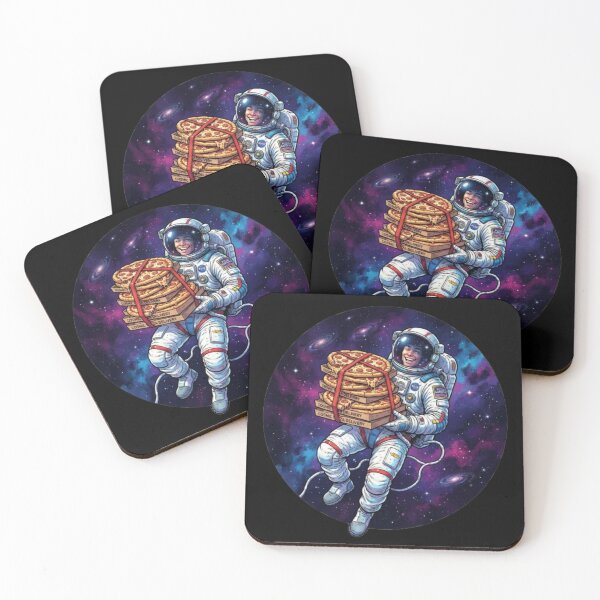 Item preview, Astronaut Delivering Pizza in Outer Space Art designed and sold by DailySparks.